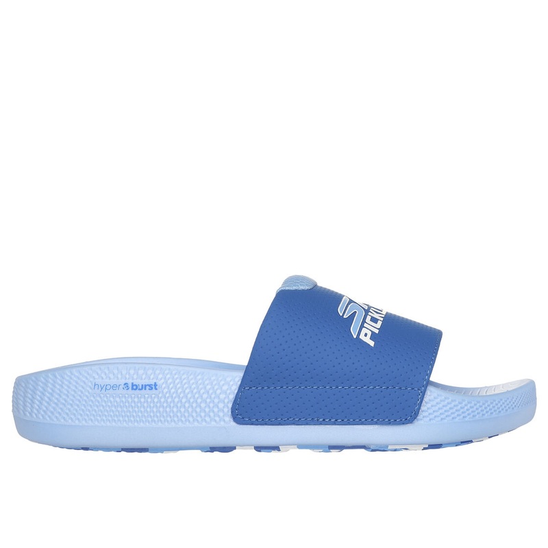 SKECHERS Hyper Slide Revive Women Pickleball Sandals Blue 172067/LTBL
