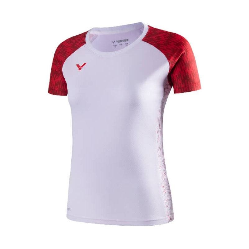 VICTOR Women’s T-Shirt T-41000TD A White Denmark National Team XL