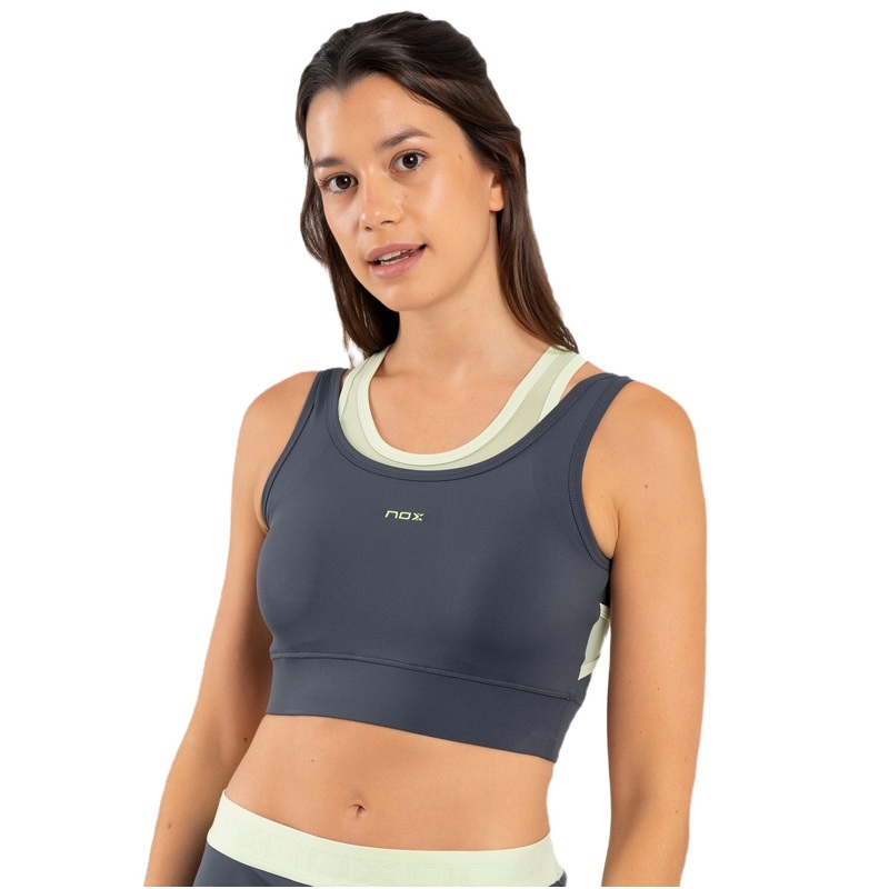 Sujetador Top Nox Pro Charcoal Gris Mujer