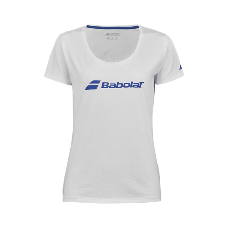 T shirt Babolat Exercise Tee Woman White/White 2025