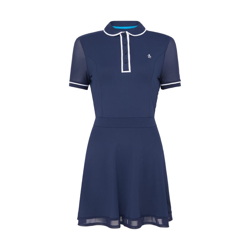 Original Penguin Short Sleeve Veronica (OGDSC007) Dress Women Black Iris XS