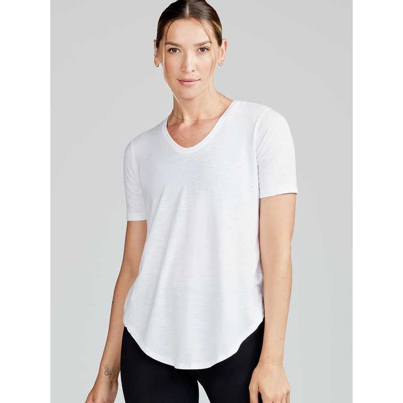Tasc Womens Longline T Shirt White-100 XSmall