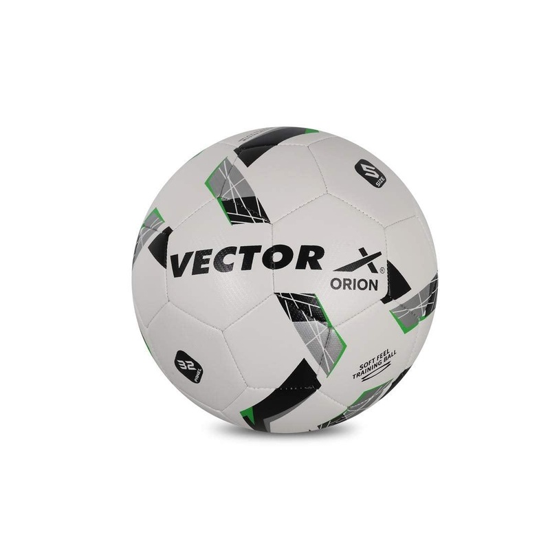 VECTOR X Orion TPU Machine Stitched Football – Size: 5 (Pack of 1) | Kibi Sports White-Green 5