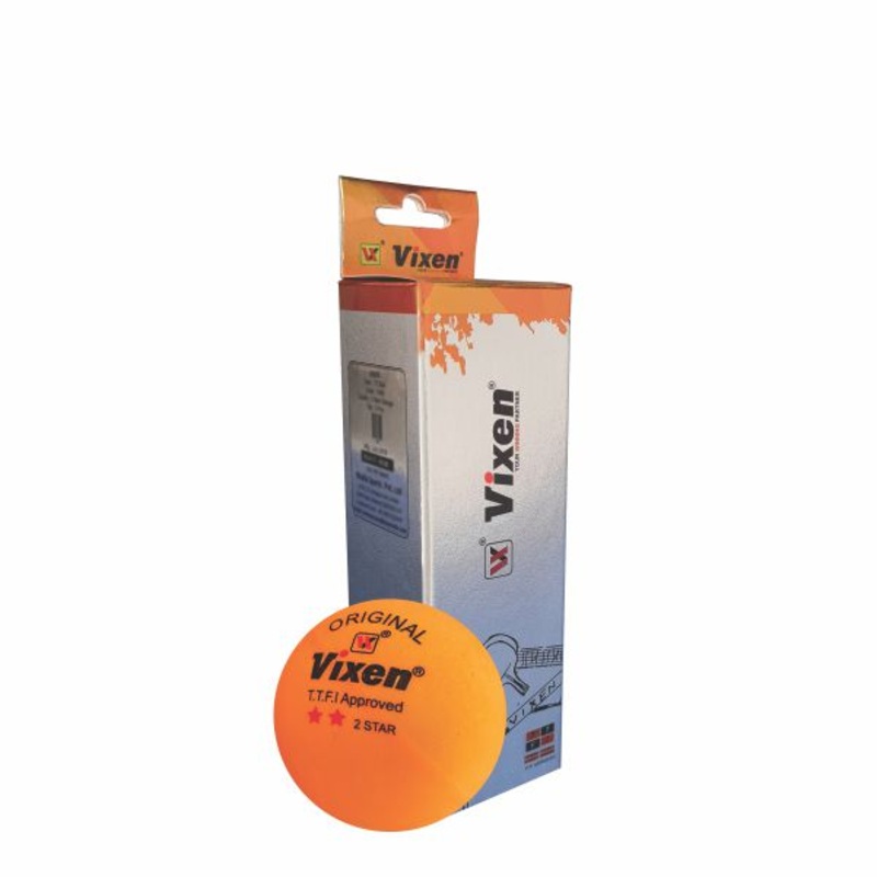 2 STAR TABLE TENNIS BALL VIXEN | KIBI SPORTS 6 Balls