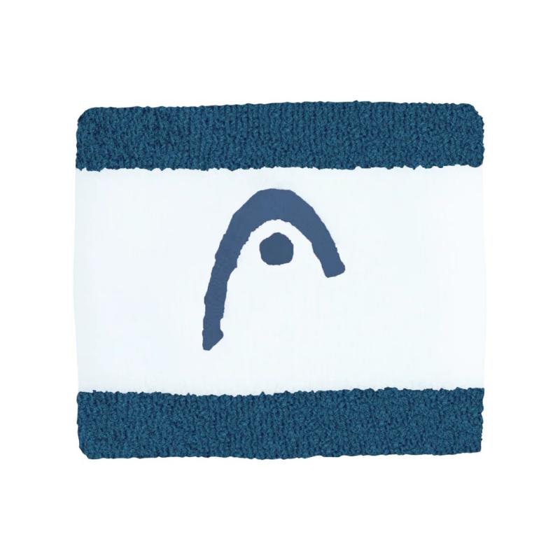 Muequeras Head Striped 2.5 Azul Teal Blanco 2 Unidades