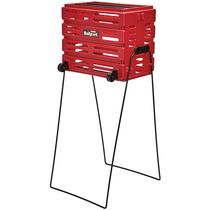 Tourna Ballport 80 Deluxe With Wheels Tennis Hopper – Red