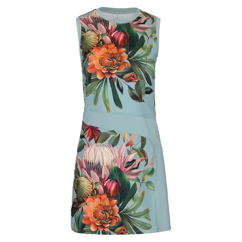 Women`s Baila Tennis Dress Veridian Print
