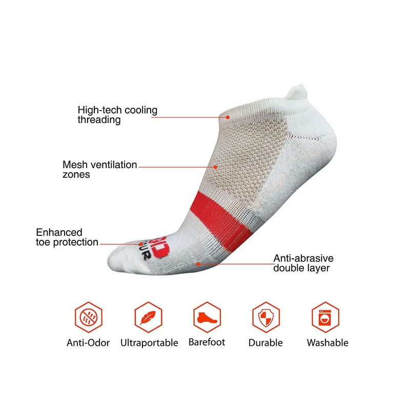 Ankle Length Breathable Training Socks WhiteWod Armour | Kibi Sports 7 Pack of 3