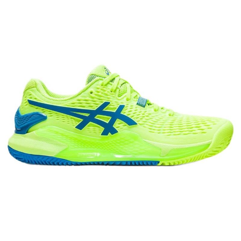 Asics Gel Resolution 9 Clay Women’s Tennis Shoe (Green/Blue)