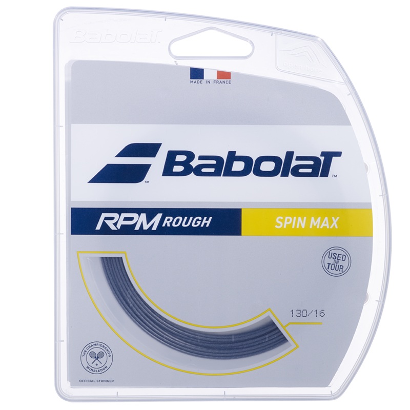 Babolat RPM Rough 1.30mm/12M Tennis String – Dark Grey 12m Set DARK GREY