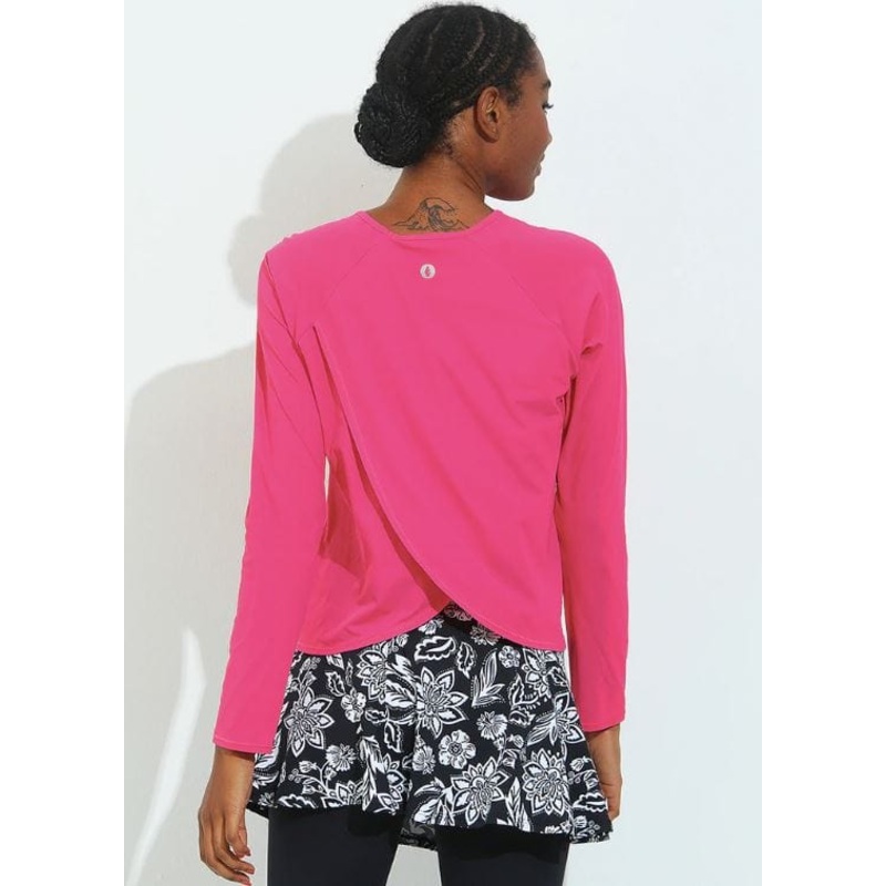 Dona Jo Women’s Move Tennis Long Sleeve Shirt Small White