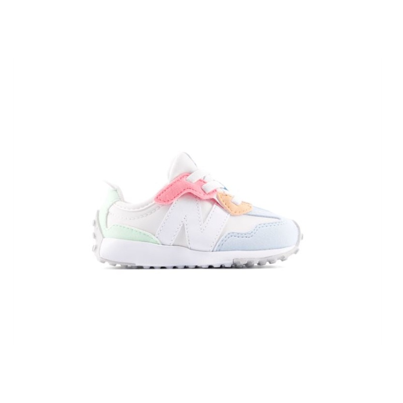 New Balance Kids’ 327 New-B Hook & Loop (TD) White/Reflection-KWG 5