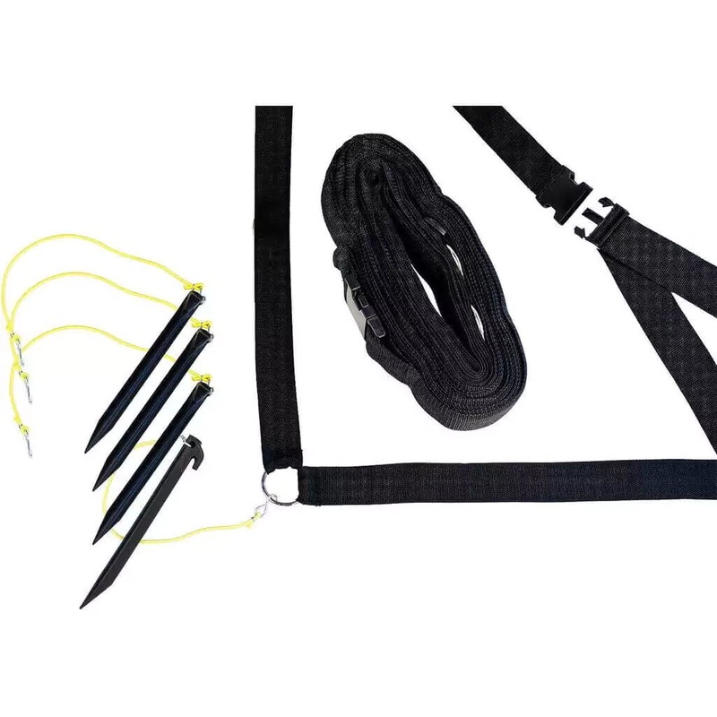 Beach Tennis Court Boundary Lines (Black) & Stakes