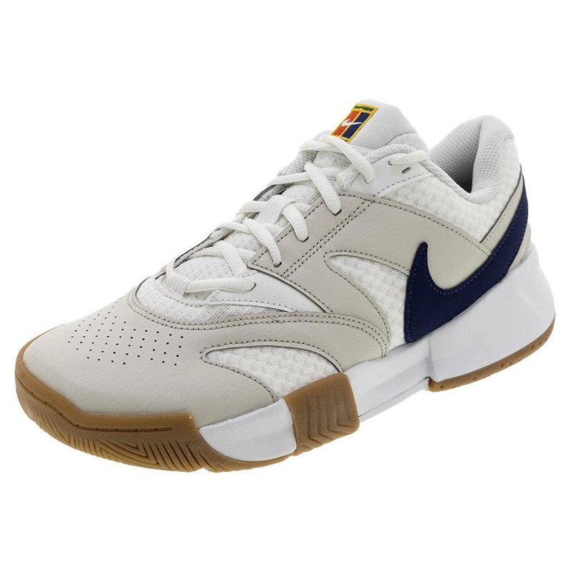 Men`s Court Lite 4 Tennis Shoes Summit White and Binary Blue