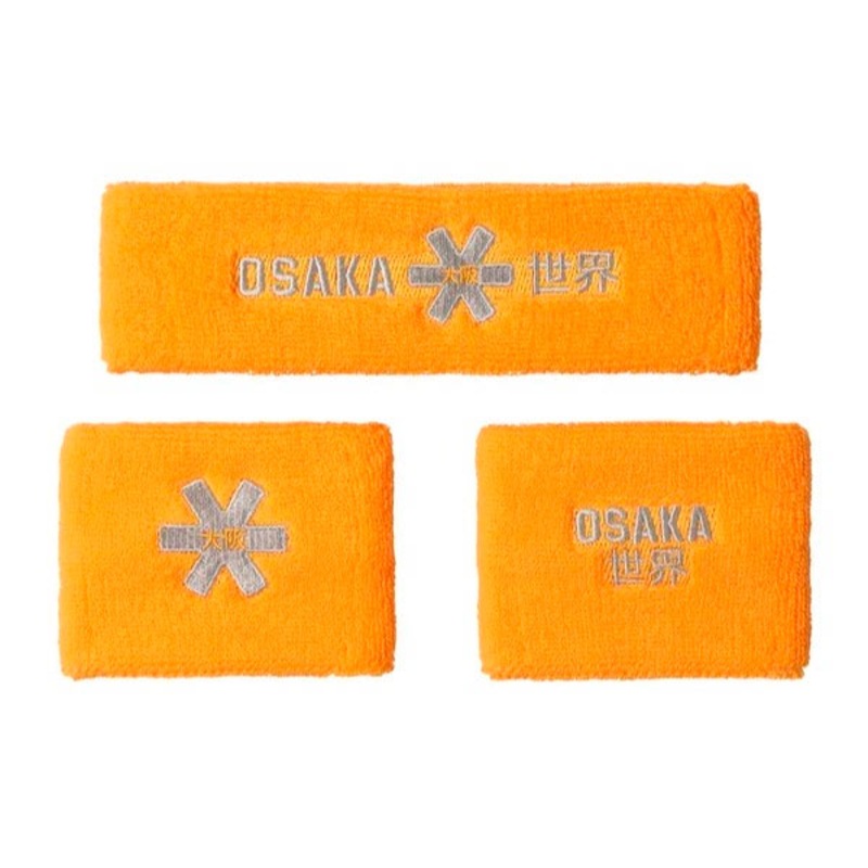 Muequeras Osaka Set 2.0 Naranja Gris 2 Unidades