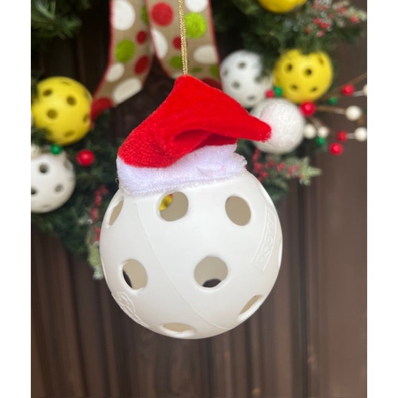 Santa Pickleball Ornament