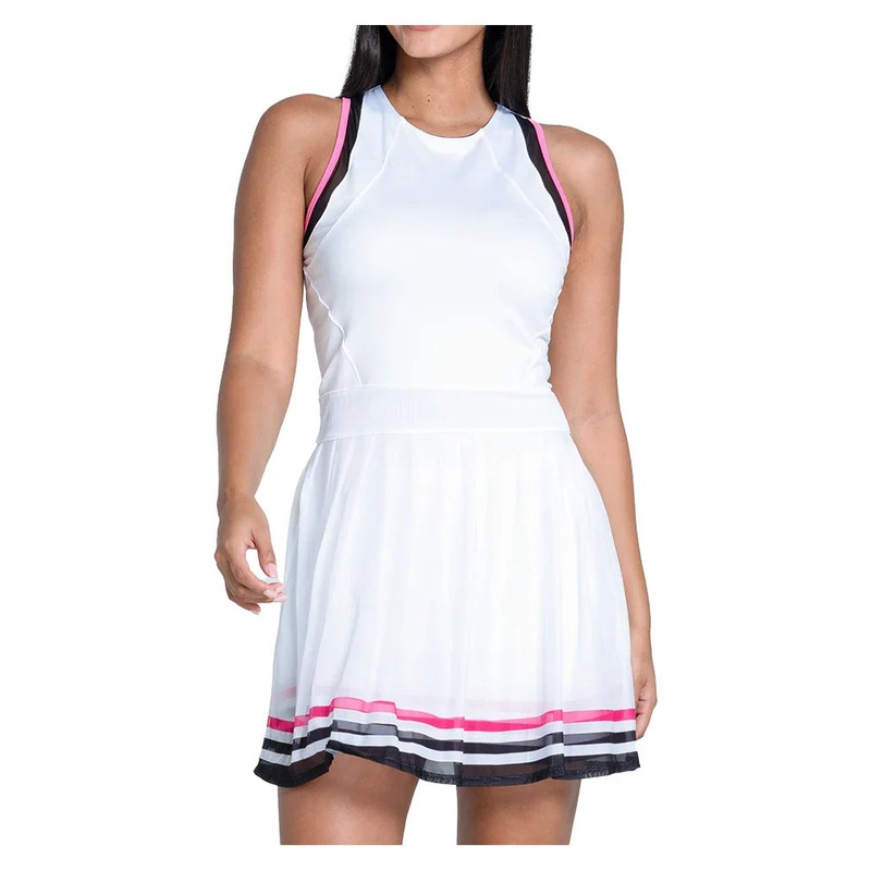 Women`s Kinetic Energy Tennis Dress White and Black