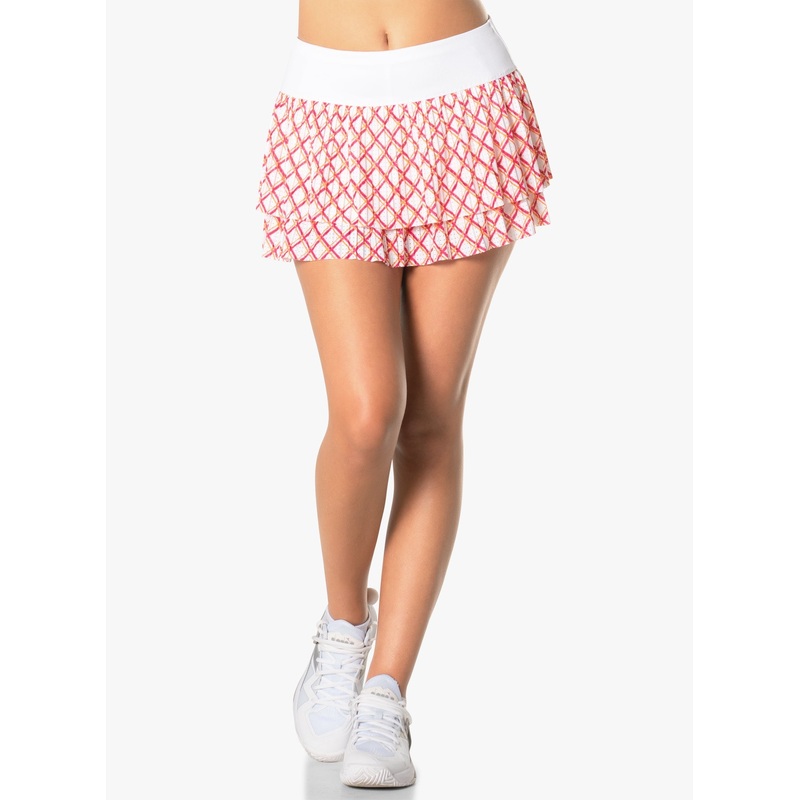 Lucky In Love Classic Grid Pleated Skirt