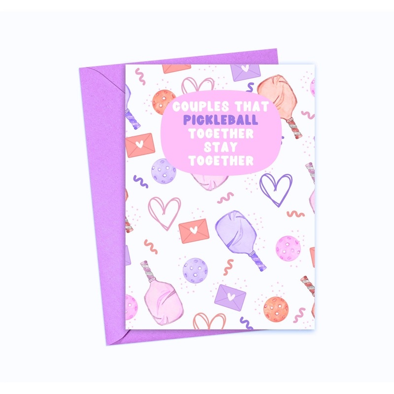 Pickleball Valentines Day Card