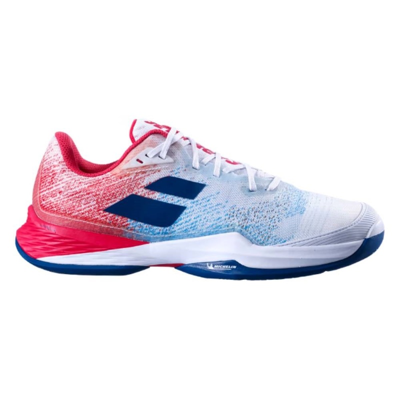 Babolat Jet Mach 3 AC Men’s Tennis Shoe (White/Blue)