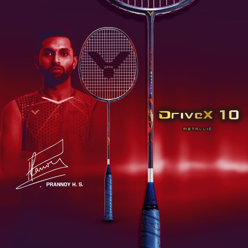 DriveX-10 METALLIC-B G5 Unstrung Defensive Badminton Racket 4U/3U Vector | Kibi Sports 4U