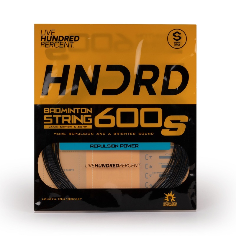 Hundred 600 S Badminton String HBAA-2M046-2 Graphite Black 10m Set