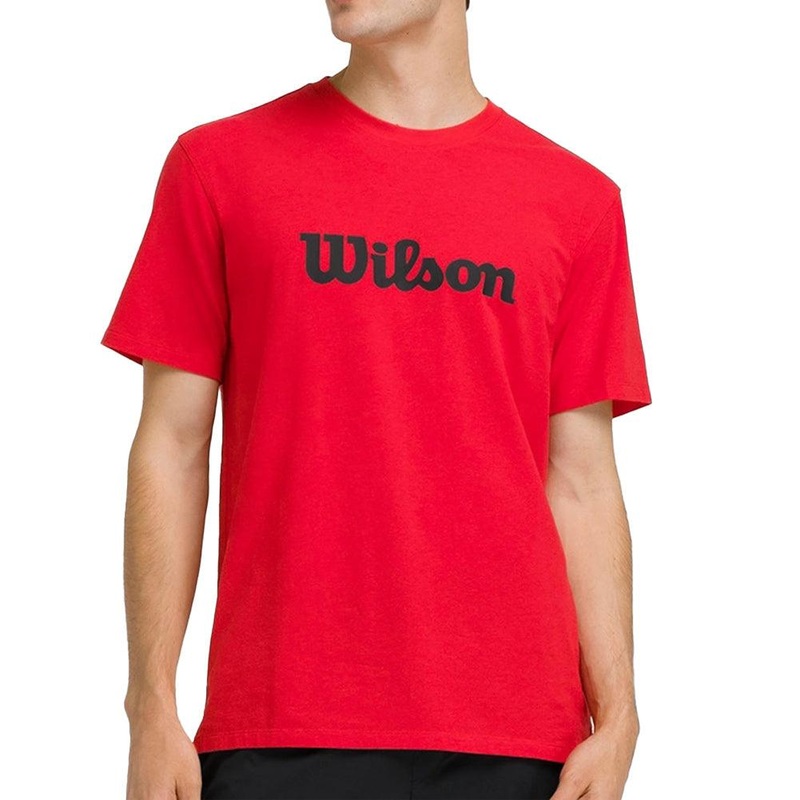 Men`s Easy Street Tennis Tee Infrared and Classic Navy