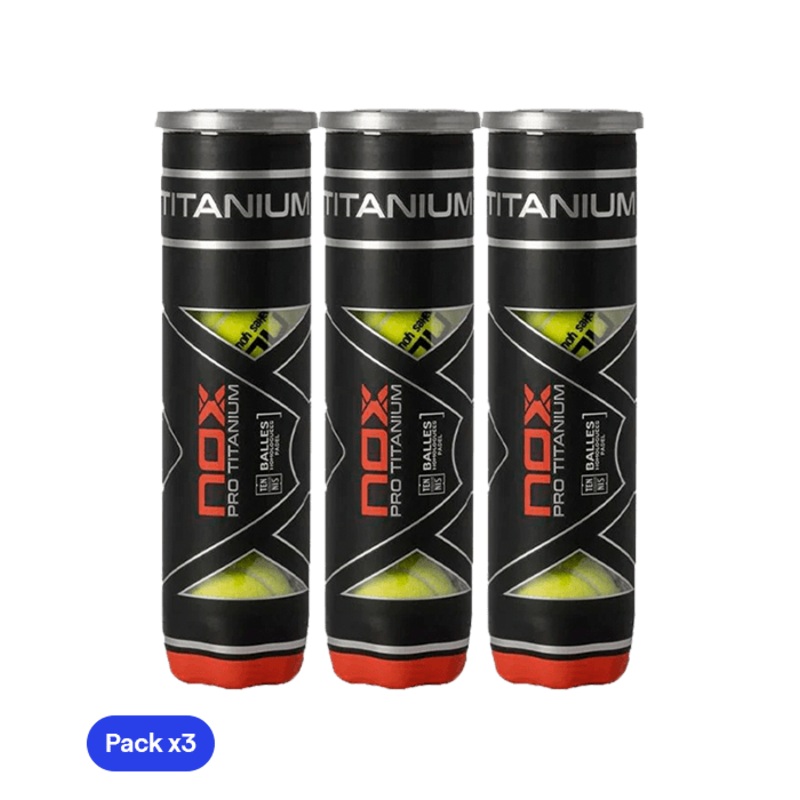 NOX Pro Titanium Padel Balls  (x4)(Pack x3)