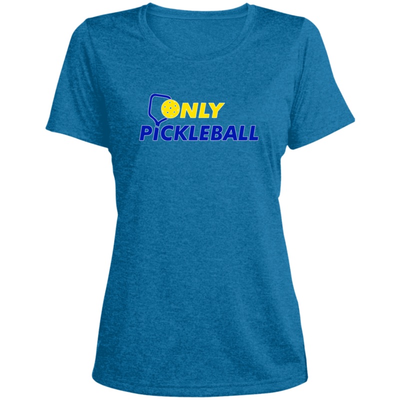 Women’s Scoop Neck Dry Fit – Only Pickleball (Heather)
