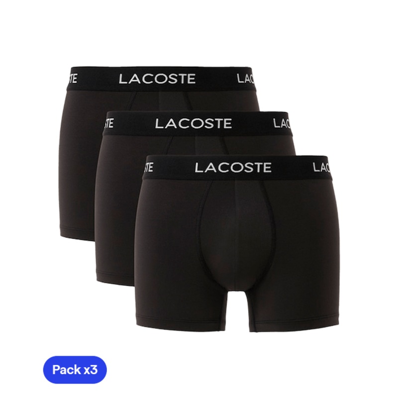 Calzoncillos Lacoste Microfibra Black (Pack x3) 2025