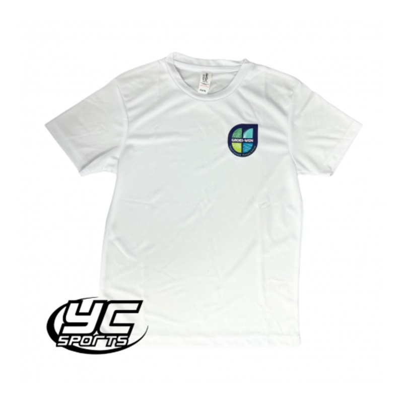 Groeswen Primary School PE T-Shirt 3/4 Arctic White