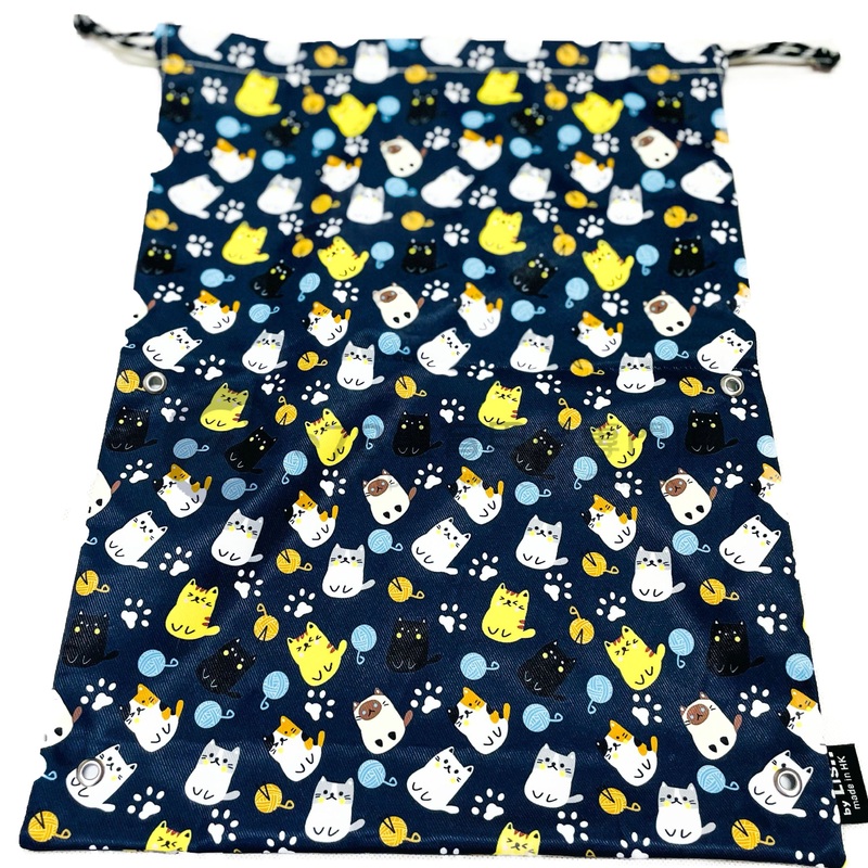 Lis..Handmade Water Resistant shoes bag (woolen cat 103) woolen cat 103