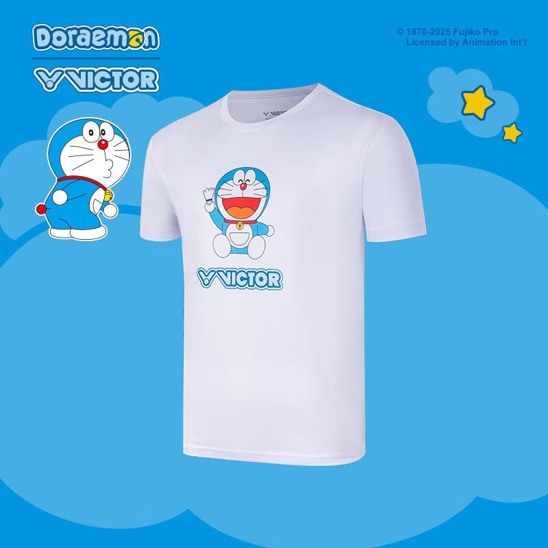 VICTOR x Doraemon Sports T-Shirt UNISEX T-501DRM-A White ASIA XS