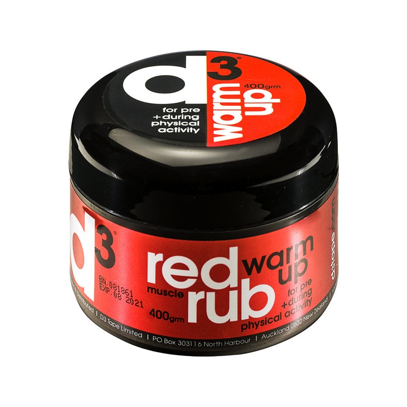 D3 Red Warm Up Rub Red 200g