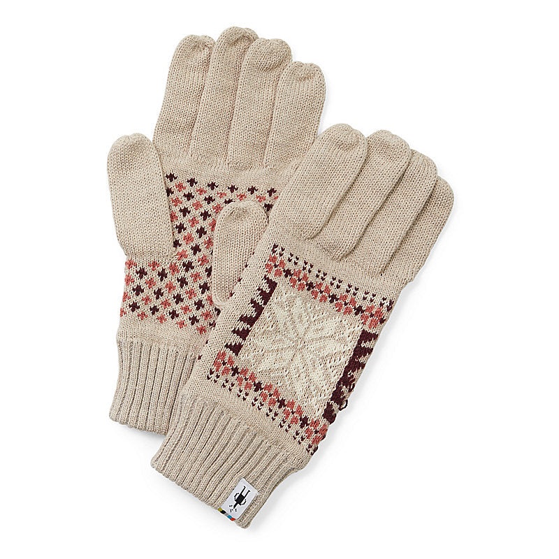 Smartwool Fairisle Snowflake Glove Dune Heather-G55
