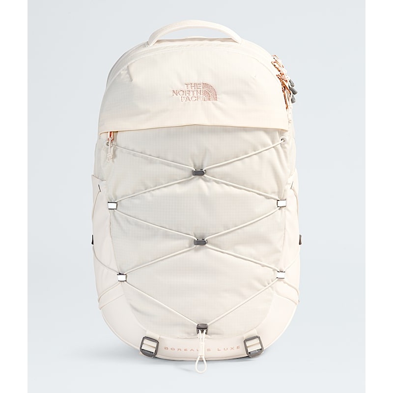 The North Face Women’s Borealis Luxe Backpack Gardenia White/Burnt Coal Metallic-OUC