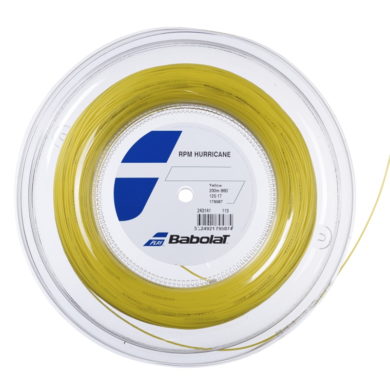 Babolat RPM Hurricane 17/1.25 Tennis String Reel (Yellow)