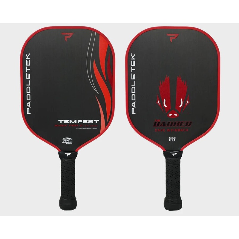Paddletek Tempest Wave Pro-C The Badger Edition Pickleball Paddle