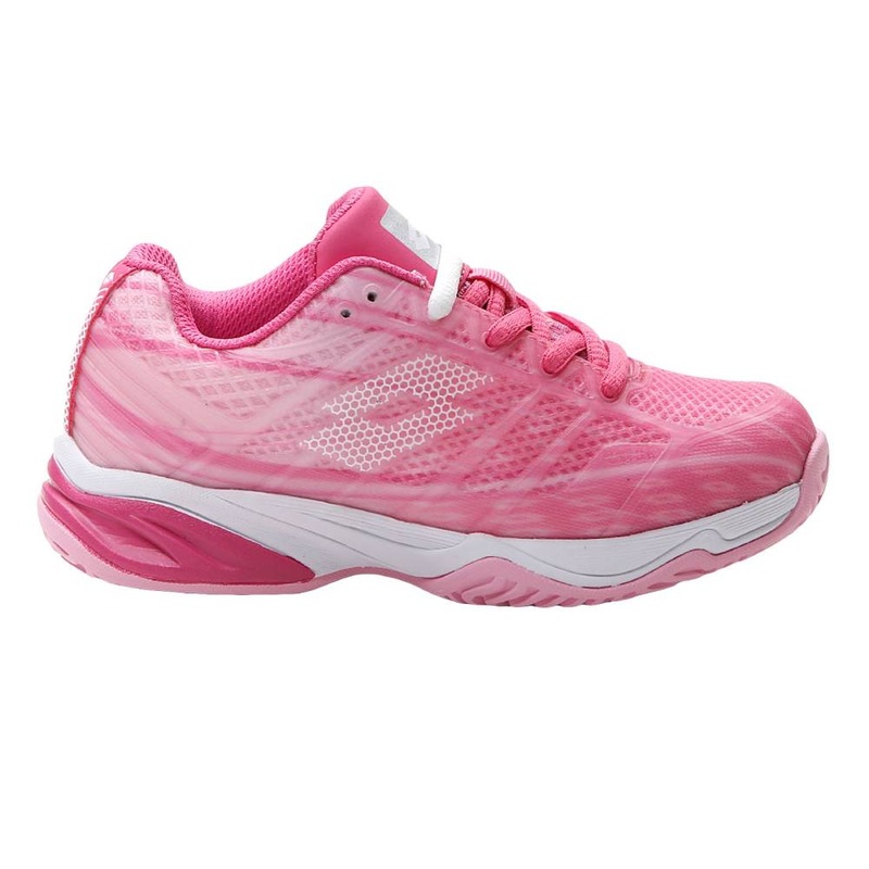 Lotto Mirage 300 Court Junior Tennis Shoe (Wild Orchid/White)