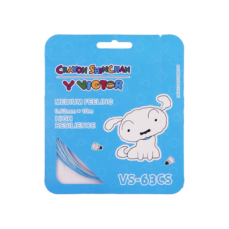 VICTOR x CRAYON SHINCHAN VS-63CS AM Badminton String Single Pack [White/Blue]