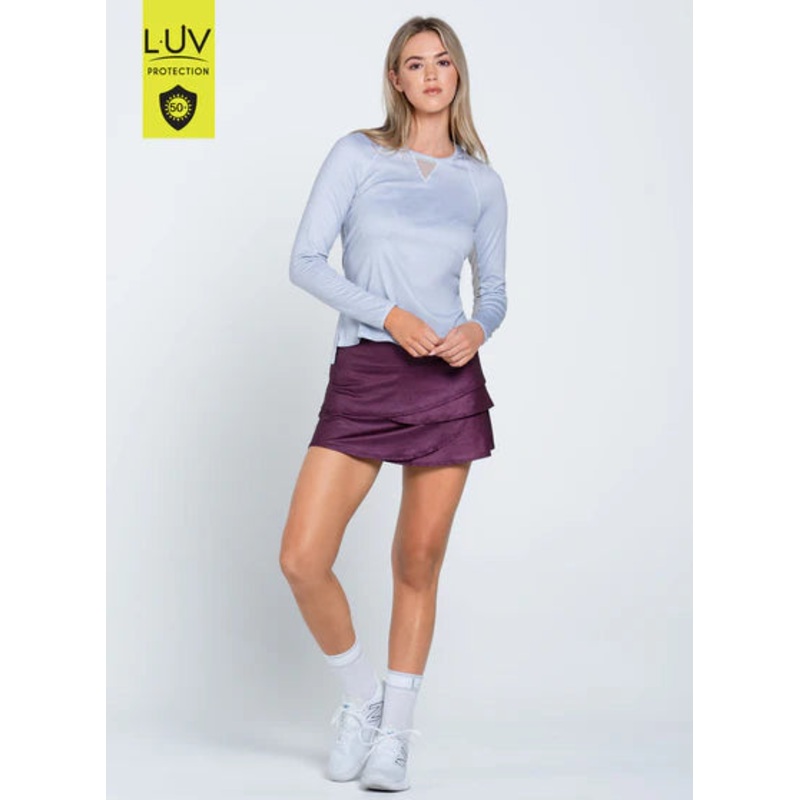 Women’s Lucky in Love Heather High Low Breezy Long Sleeve Small