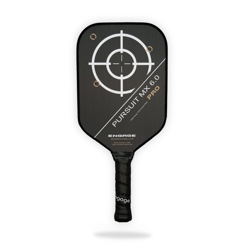 ENGAGE Pursuit Pro MX 6.0 Elongated Pickleball Paddle  I  Raw T700 Carbon Fiber