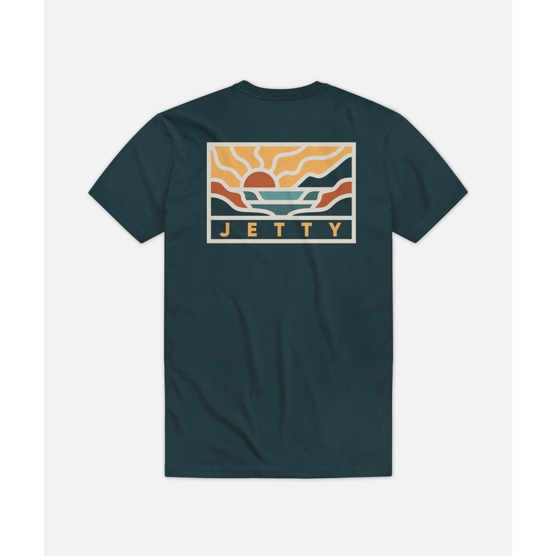 Jetty Mens Valley Tee Atlantic Small
