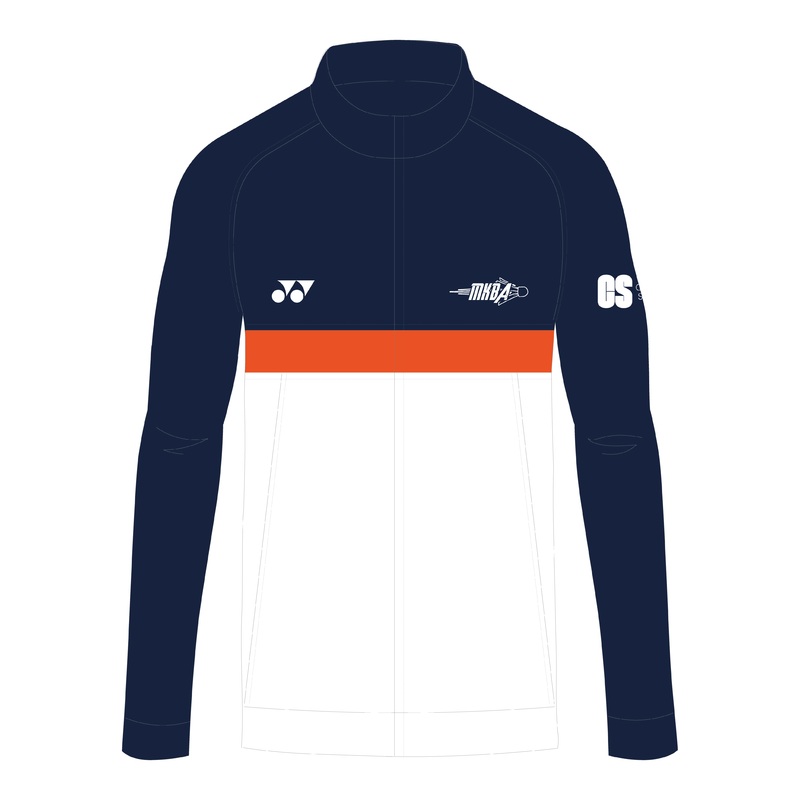 MKBA Yonex Teamwear Tracksuit Top 001 Unisex Navy/Orange XS