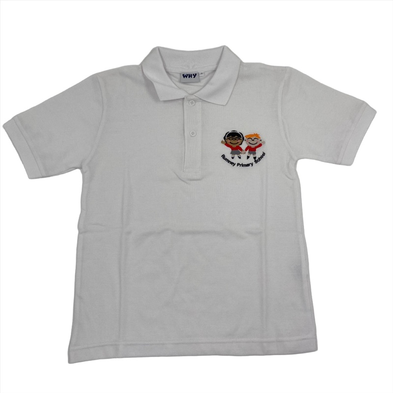 Rumney Primary School Polo Shirt white 2/3 WHITE