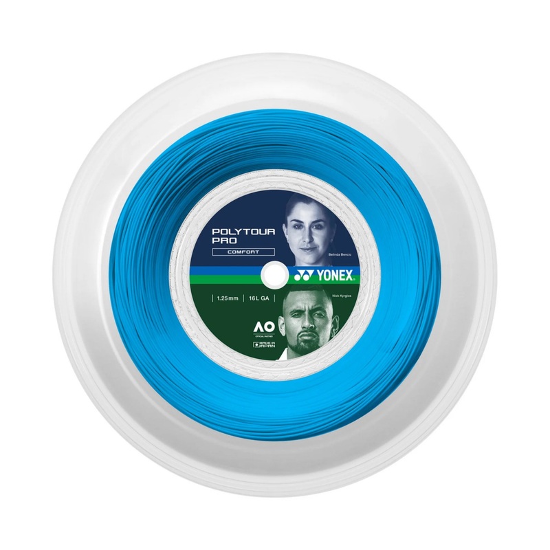 YONEX Poly Tour Pro 16L (1.25mm) Tennis String 200m Reel – Blue