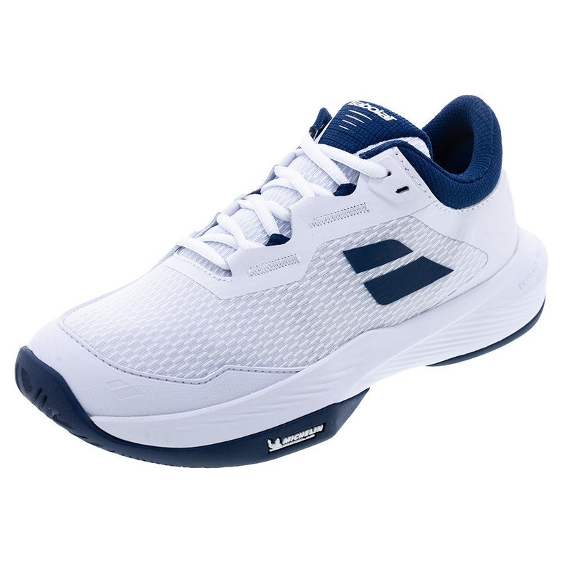 Men`s SFX 4 Tennis Shoes White and Estate Blue