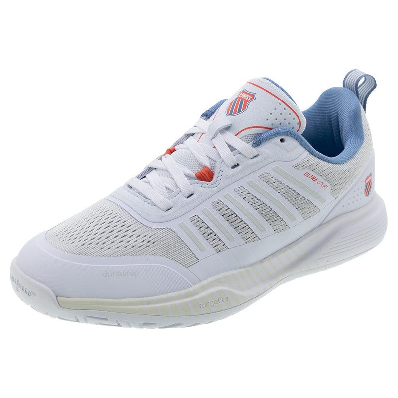 Women`s Ultra Court Pickleball Shoes White and Faded Denim