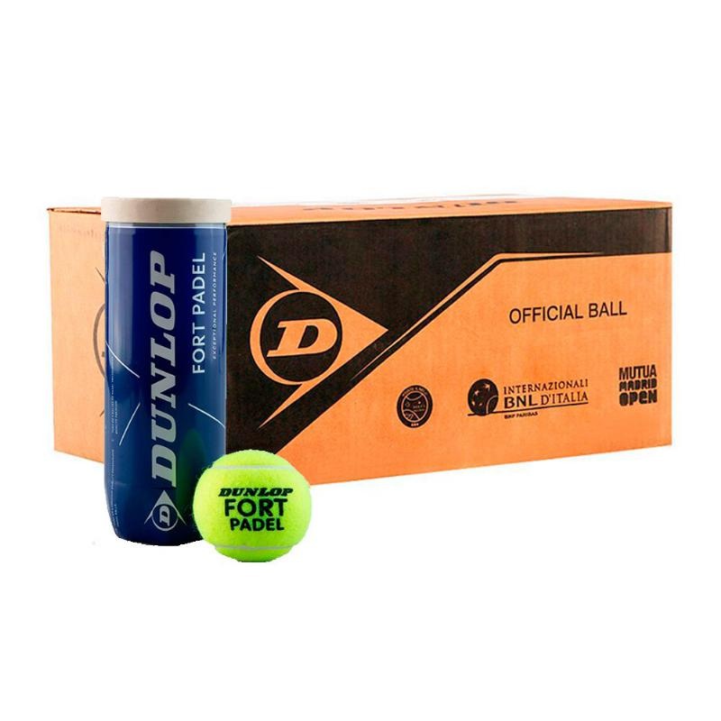 Cajon 72 Pelotas – 24 Botes de 3 uds – Dunlop Fort Padel