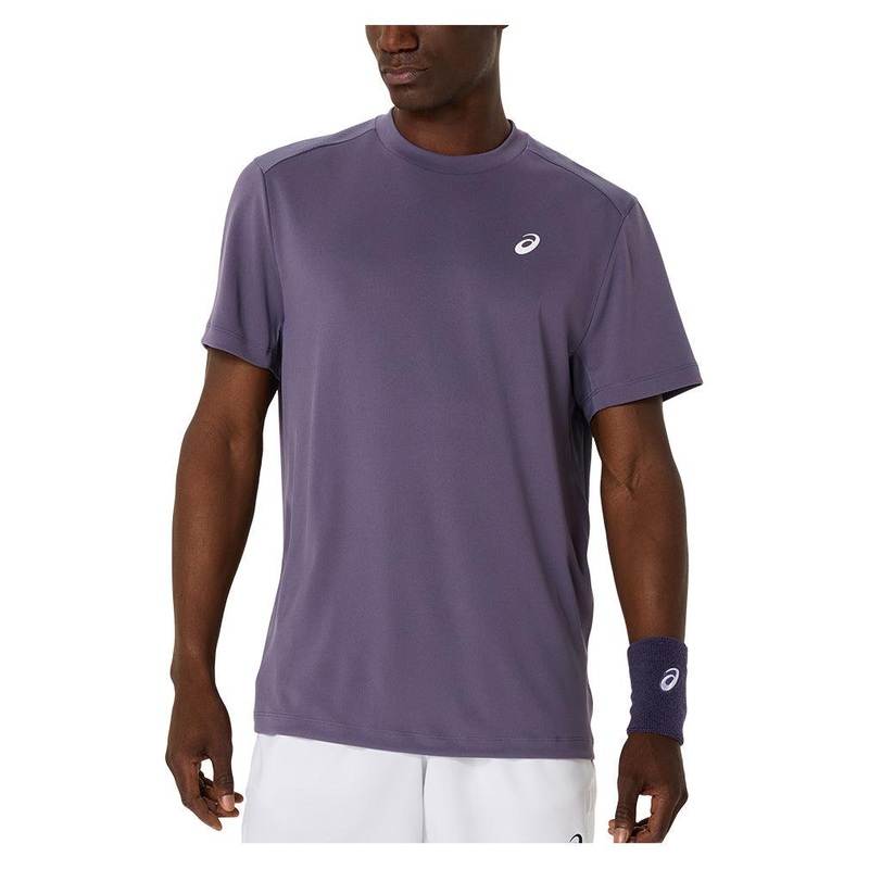 Men`s Court Short Sleeve Tennis Top Greyish Purple